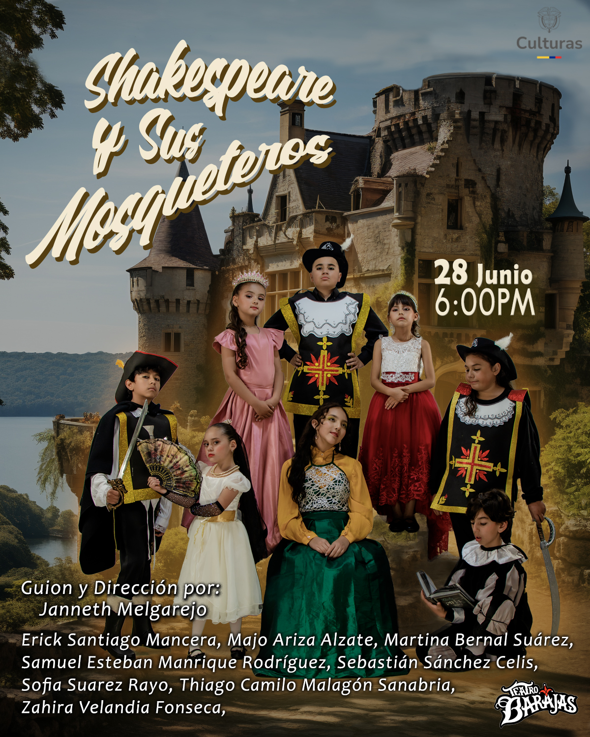 Póster Shakespeare Mosqueteros3